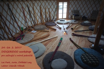 DIDGERIDOO WORKSHOP pro začátečníky 24.-26.2.2017 Jurta + Chřibské lesy